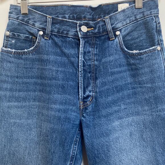 Rebecca Taylor La Vie Straight Leg Jeans Frayed Hem Size 27 - Picture 8 of 8